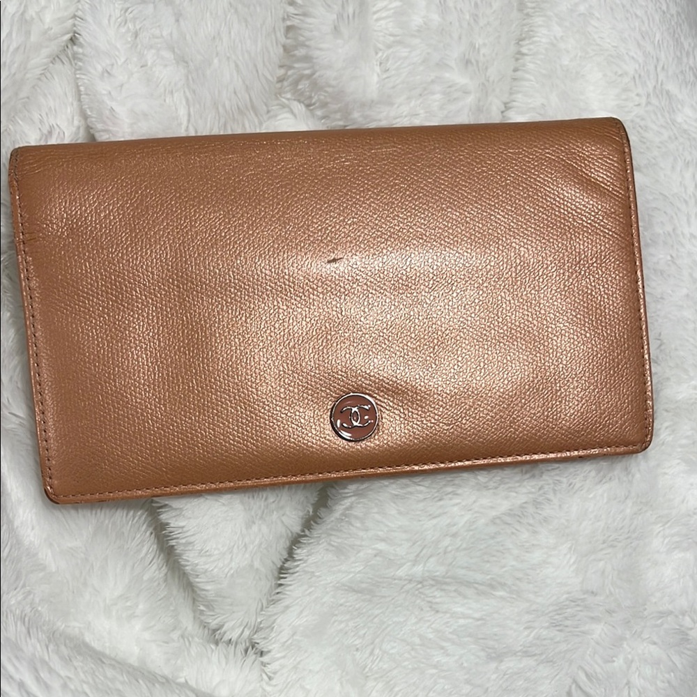 Chanel Tan Leather Wallet